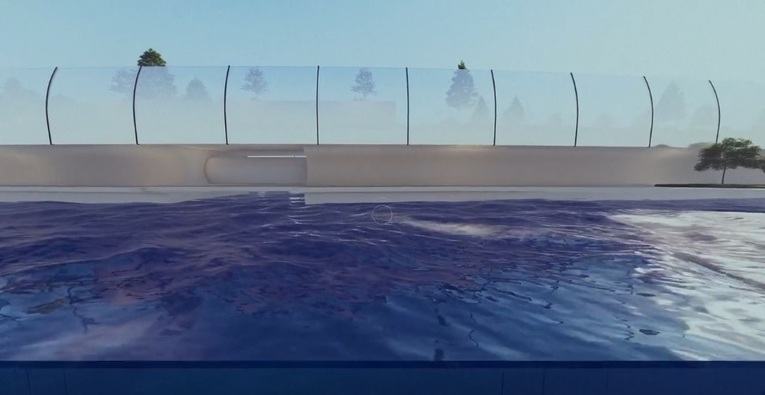 A barreira contra tsunami deverá ter 50 metros de altura