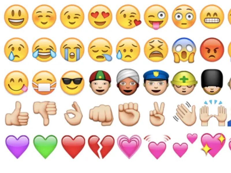 Emojis padrão usados nos dias de hoje