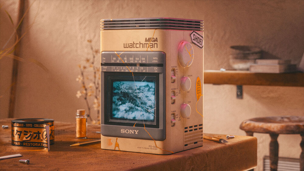 Gadget japonês recriado com tridimensionalidade por studio MOLI