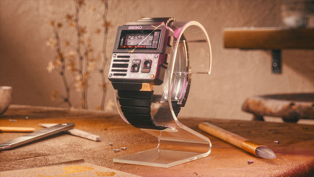 Projeto em 3D de relógio da Seiko de studio MOLI da série Golden Era