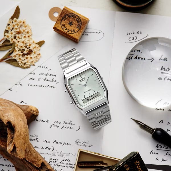CASIO AQ-230, um elegante e minimalista relógio de pulso