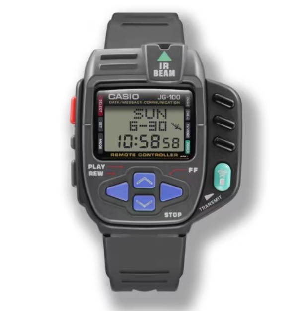 CASIO JG-100, relógio de pulso equipado com dois jogos para jogar com amigos e capaz de enviar mensagens entre os usuários