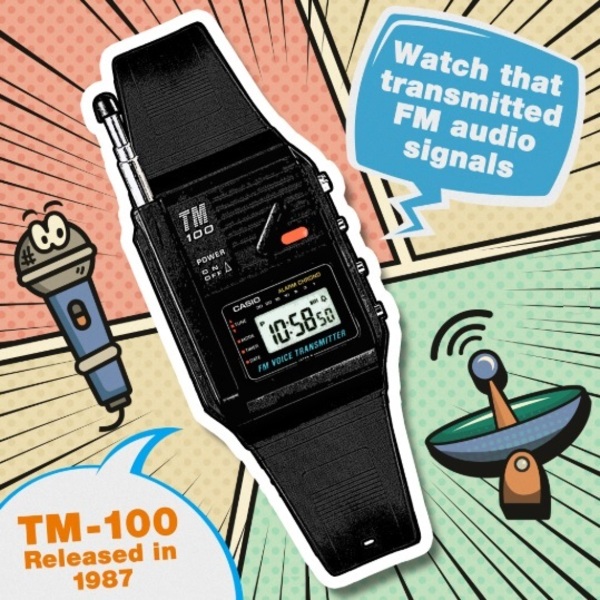 CASIO TM-100, o primeiro relógio com gravador e sinal FM