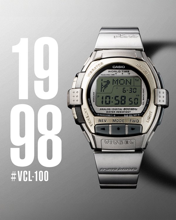 CASIO VCL-100, o primeiro relógio de pulso com alarme de vibração para chamada de celulares
