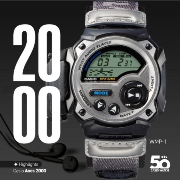 CASIO WMP-1, o primeiro relógio de pulso com mp3 player