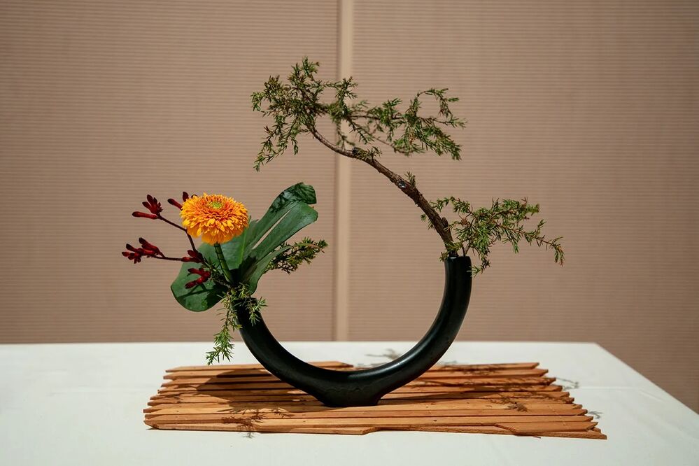 Arranjo floral japonês Ikebana
