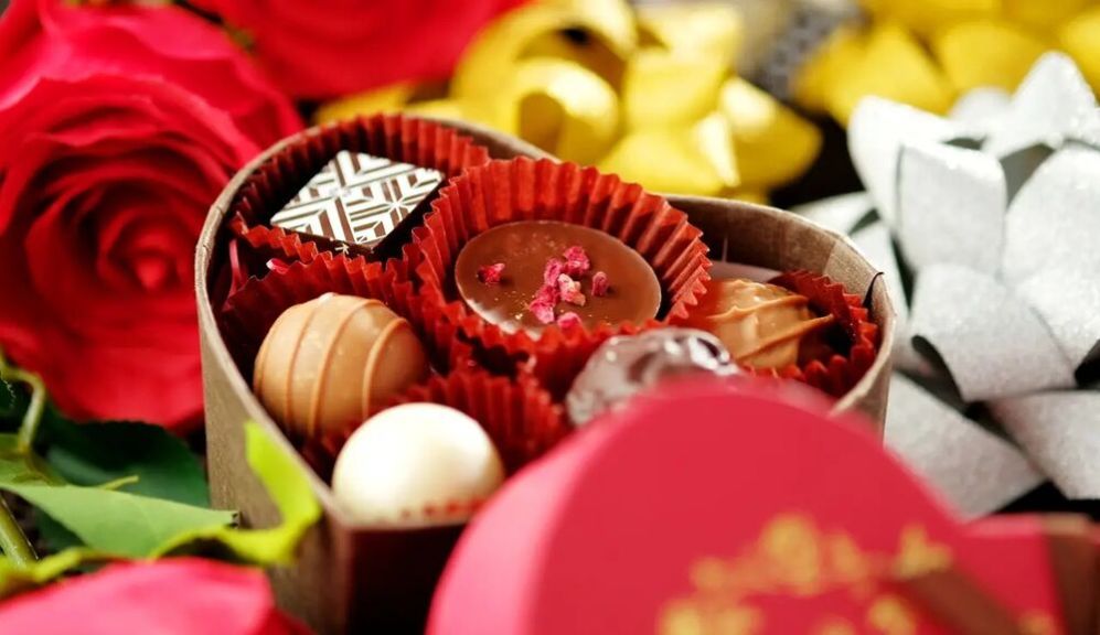 Chocolates de dia dos namorados japonês