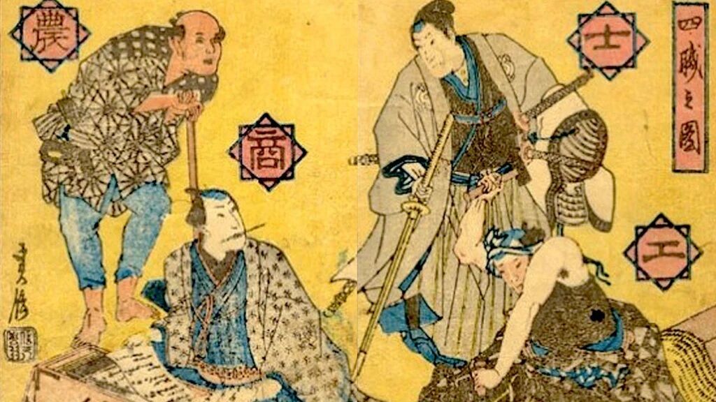 Como era a sociedade japonesa na era feudal