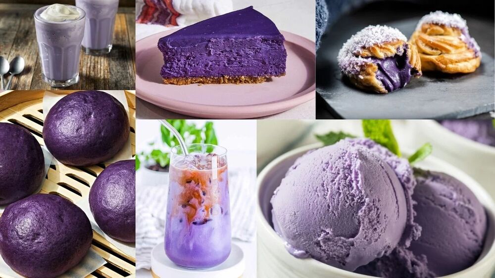 Ube inhame roxo das Filipina invadiu lojas de doces e bebidas no Japão